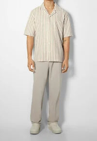 Bershka Shirts Orange Stripe