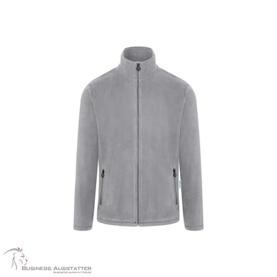 H-78 Karlowsky PASSION Men's Workwear Fleece Jacket WARM-UP Long Sleeve Stand-Up Collar Raglan Cut Polyester Easy-care Platinum Grey