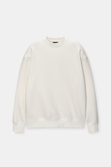 Pull and bear white sweatshirt on sale
