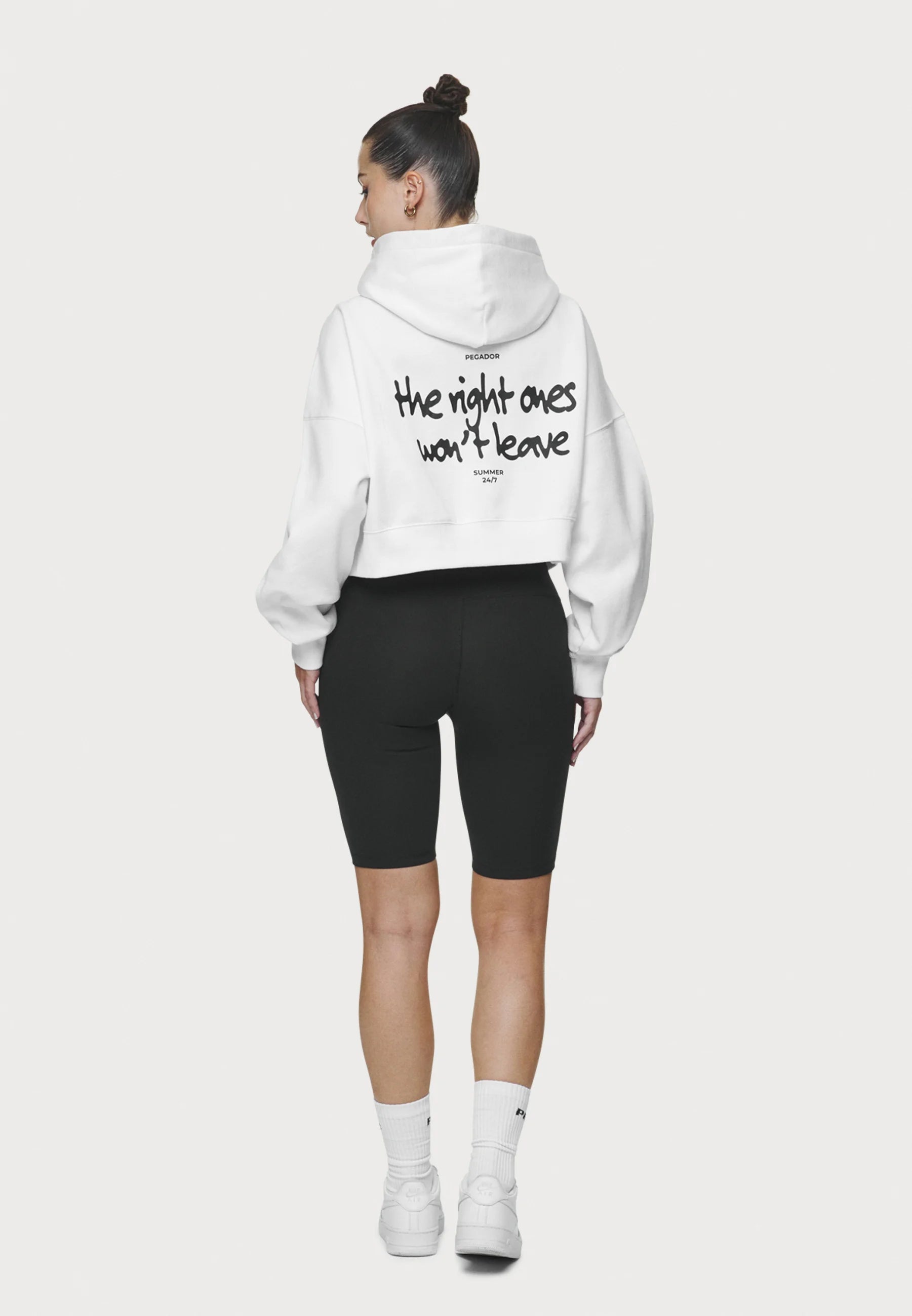 G01 ALEJA LOGO CROPPED JACKET - Zip-up sweatshirt - white