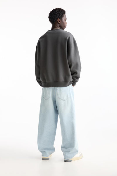 Pull & Bear Basic round neck sweatshirt Anthracite Grey