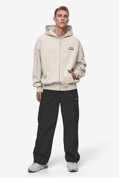 Fox Oversized Sweat Jacket Washed Light Beige