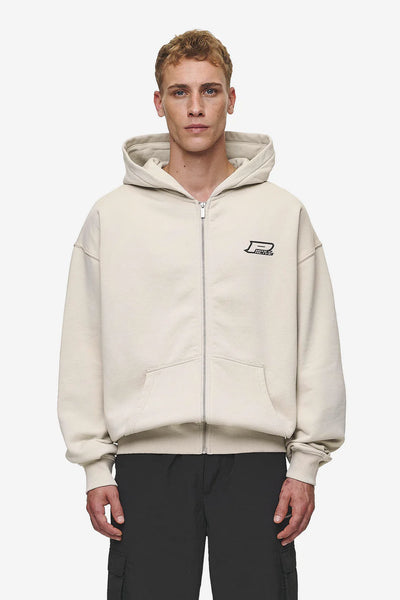 Fox Oversized Sweat Jacket Washed Light Beige