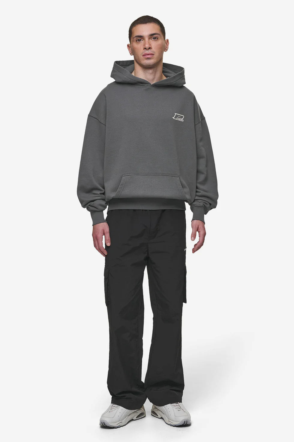 Fox Oversized Hoodie Washed Anthracite