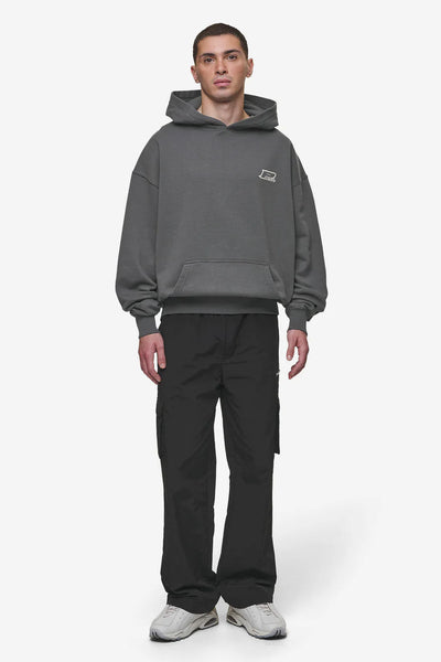 Fox Oversized Hoodie Washed Anthracite