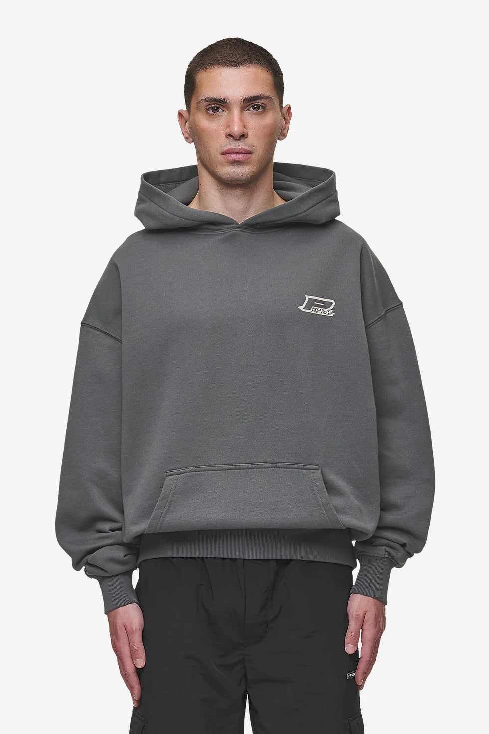 Fox Oversized Hoodie Washed Anthracite