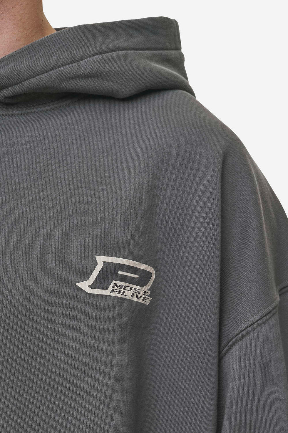 Fox Oversized Hoodie Washed Anthracite