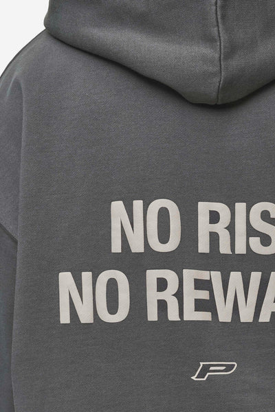 Fox Oversized Hoodie Washed Anthracite