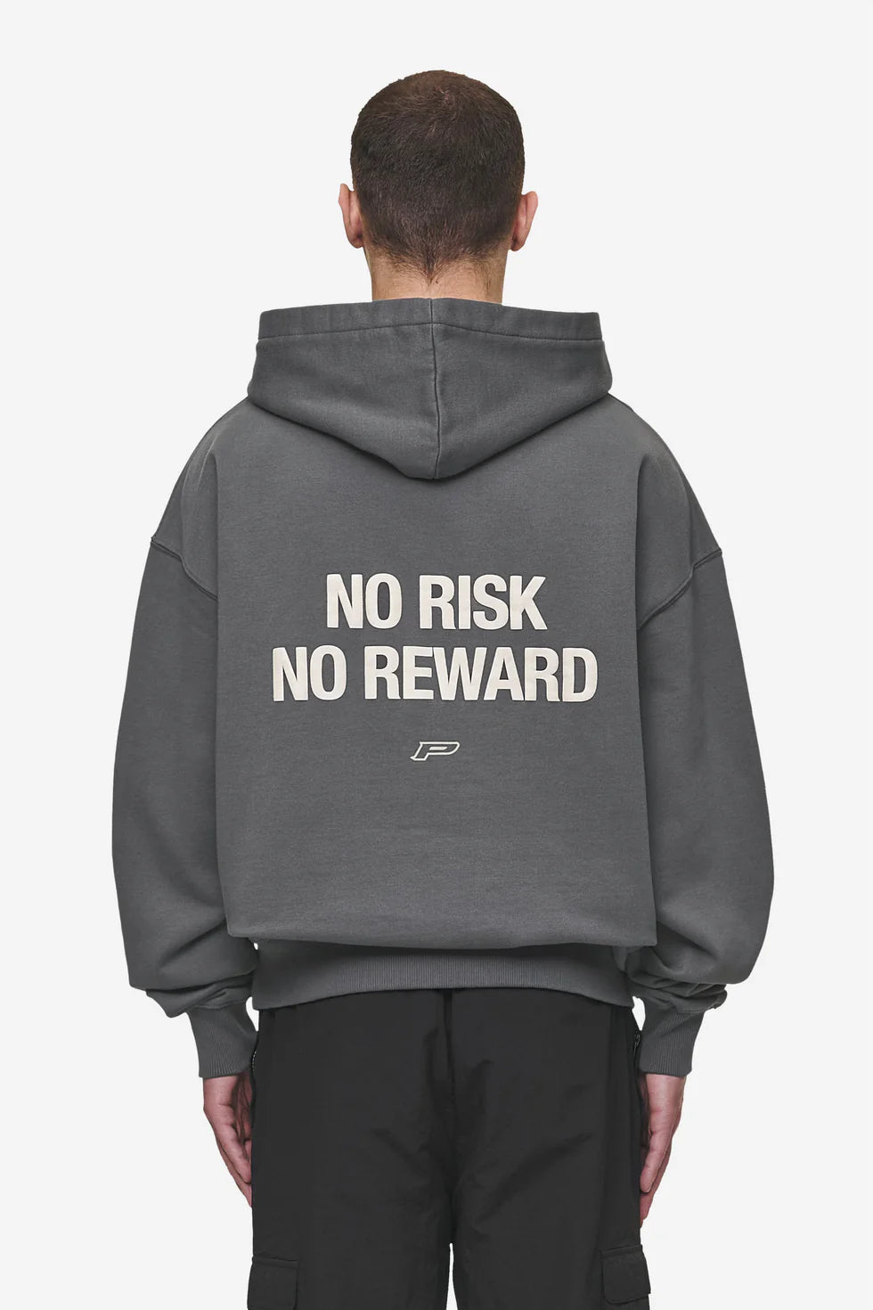 Fox Oversized Hoodie Washed Anthracite