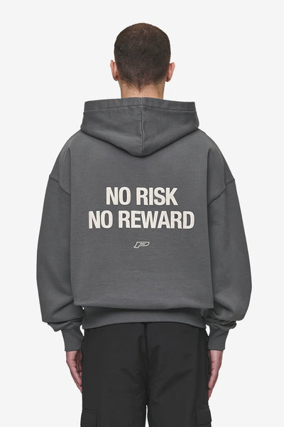 Fox Oversized Hoodie Washed Anthracite
