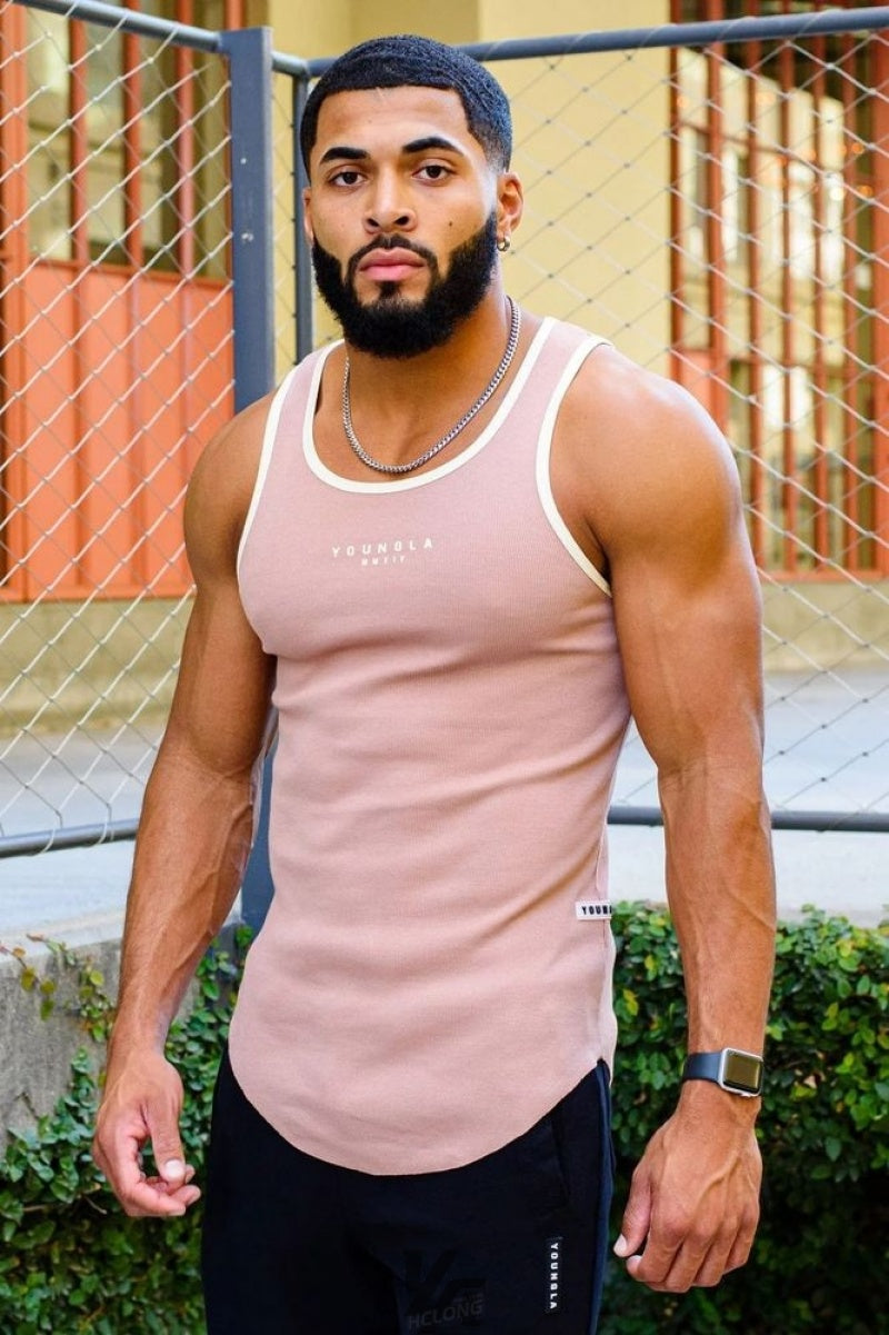 YoungLA 313 Rocket Rib Tanks Salmon | QL84-52360