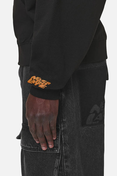 H18_Astor Boxy Sweat Jacket Washed Black