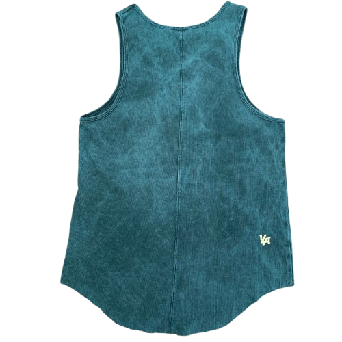 Teal-Acid Wash YoungLA Tank Wavy