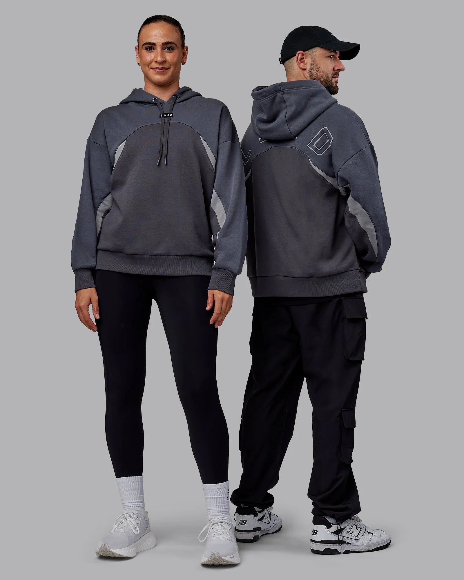 h 94 Unisex Y2K Concept Panel Hoodie Asphalt-Turbulance