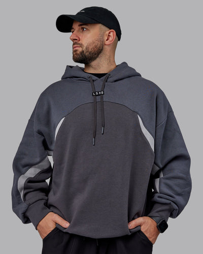 h 94 Unisex Y2K Concept Panel Hoodie Asphalt-Turbulance