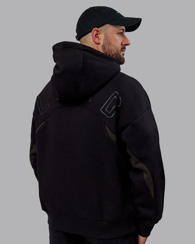 h 95 Unisex Y2K Concept Panel Hoodie Power Black-Black-Pirate Black