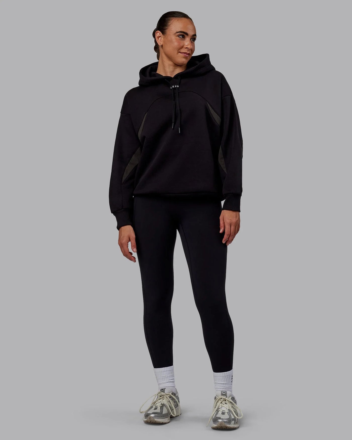 h 95 Unisex Y2K Concept Panel Hoodie Power Black-Black-Pirate Black